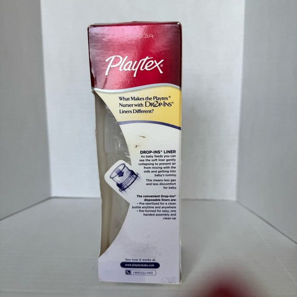 NWT Playtex Nurser Bottle with Drop-Ins Liners 8-10oz Medium 3 months Baby Colic - Picture 3 of 5